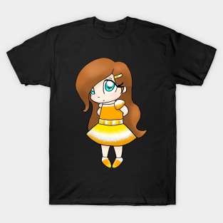 Cute Candy Corn Girl (Purple) T-Shirt